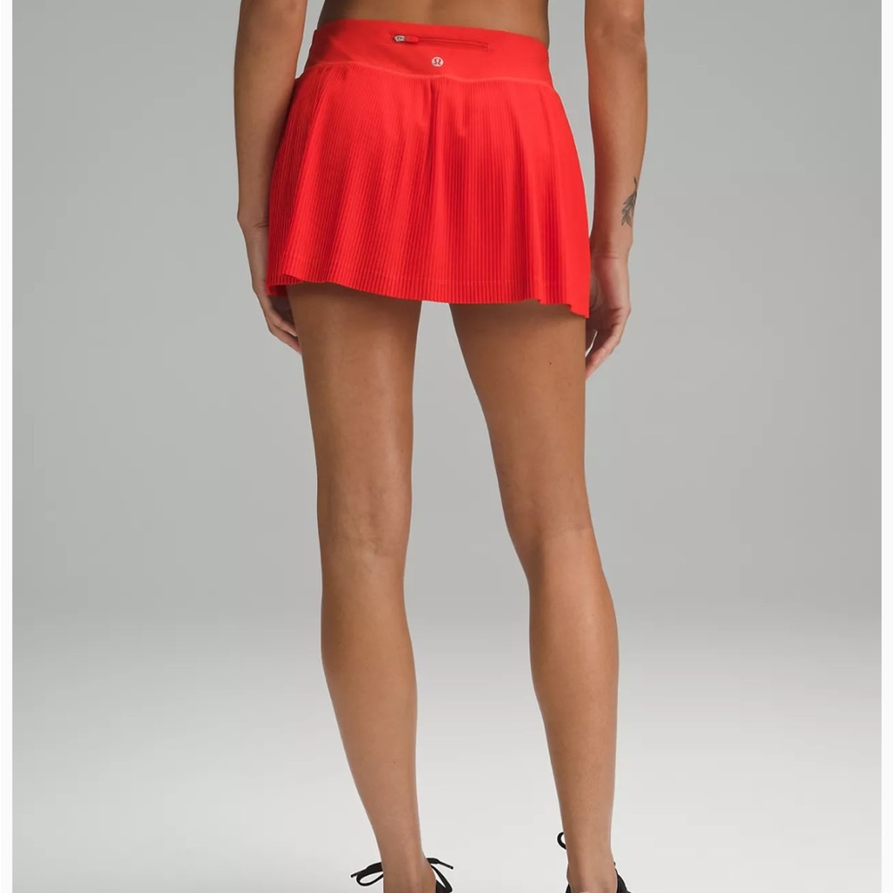 lululemon red mini tennis skirt